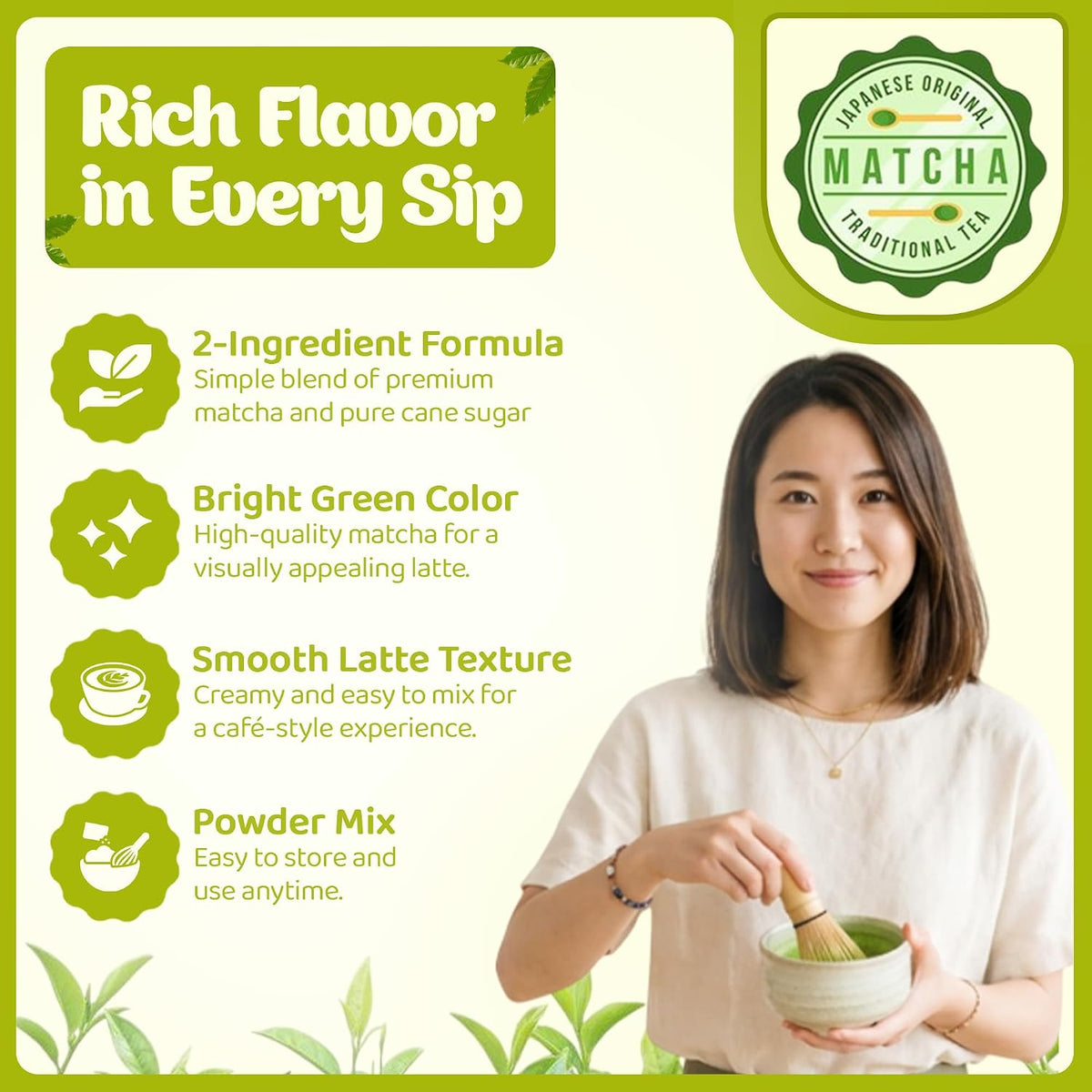Cappuccine Sweetened Matcha Green Tea, 3 Pounds