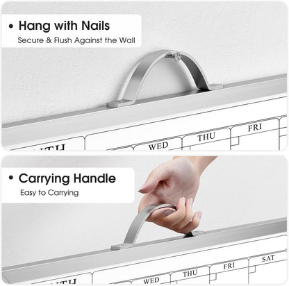 MaxGear Monthly Calendar Whiteboard, Magnetic Double-Sided Board, 16" x 12"