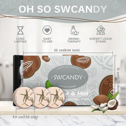 Shower Steamers Aromatherapy Birthday Gifts for Women - SWCANDY 8 Pcs Travel Essentials, Hotel Shower Spa Holidays Mom Wife Grandma Sister Her Self Care Relaxation with Natural Essential Oils Home