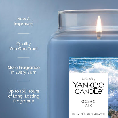 Yankee Candle Mid Summer's Night, Scented Candle, 22oz Large Jar with up to 150 Hour Burn, Giftable