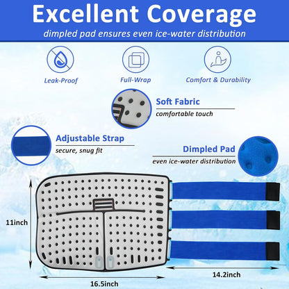 Cold Therapy Machine for Foot Ankle Surgery, Ice Therapy Machine with Pressure Regulator, Timer & Temperature Display, Cryotherapy Unit with Foot Ankle Ice Pack Wrap for Post-Surgery Recovery