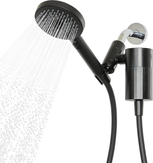 Sproos - Handheld Showerhead, High Performance Filtration System for Healthier Hair and Skin, Extra Long 70 Inch Hose, 3 Customized Spray Functions, 6 Colors (Moonlight, Shower Filter Set)