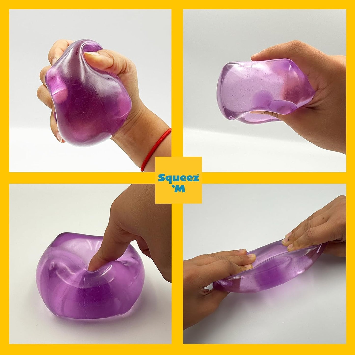 Premium Original Big Block Squeez'M Cube – 35% Larger Than The Standard Squishy Cube, Sensory Fidget Toy for Kids & Adults, Stress Relief, Focus & Play – Durable, Gift-Ready – ASTM Certified 3+