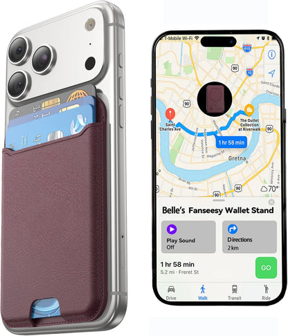 for MagSafe Wallet, Works with Apple Find My,4 Card Holder, Magnetic Phone Wallet for iPhone 18/17/16/15/14/13/12 Pro Max Air Plus Series, RFID Blocking Vegan Leather,Black