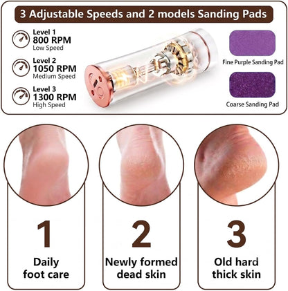 Electric Foot Callus Remover, Rechargeable Foot File Pedicure Kits