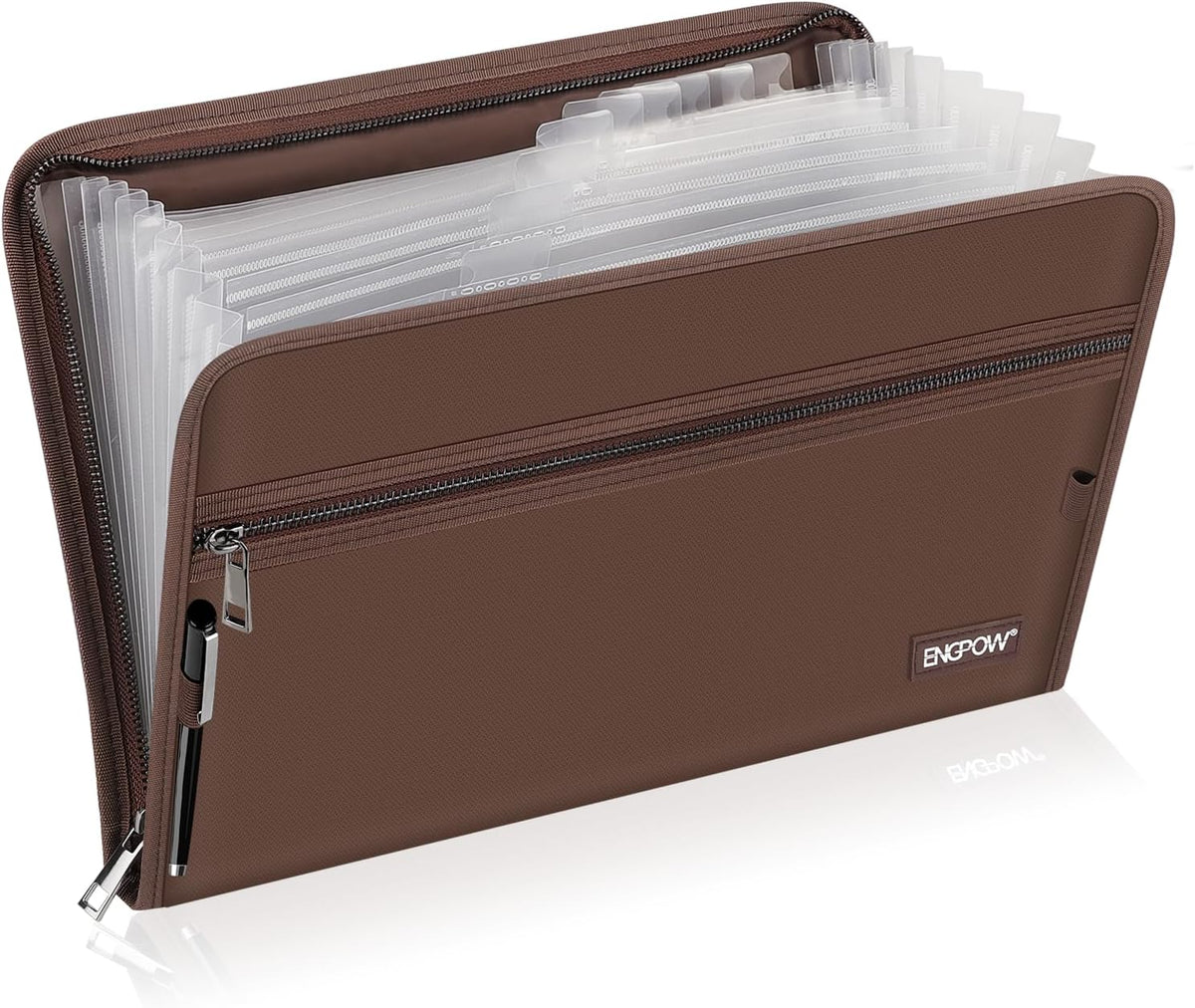 ENGPOW Expanding File Folder,Fireproof 13 Pockets Document Organizer Bag