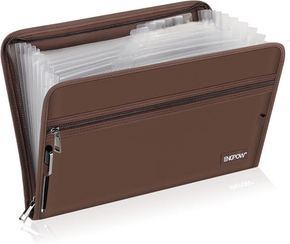 ENGPOW Expanding File Folder,Fireproof 13 Pockets Document Organizer Bag
