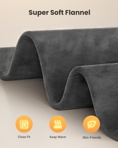 iDOO Heating Pad for Neck and Shoulders and Back for Pain Relief, Fathers Day Dad Gifts for Men, FSA Eligible Items & HSA Store, Large 24"x33" Weighted Electric Heat Pads for Back Gray