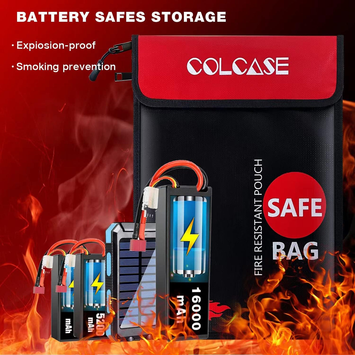 COLCASE Fireproof Document Bag 5200℉ Heat Insulated Waterproof Fireproof