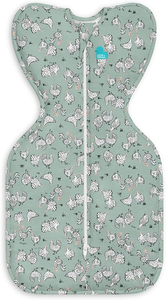 Love to Dream Swaddle UP, Baby Sleep Sack, Self-Soothing Swaddles for Newborns, Get Longer Sleep, Secure Fit Helps Calm Startle Reflex, New Born Essentials for Baby, 1.0 TOG, 13-19 lbs, Deep Olive