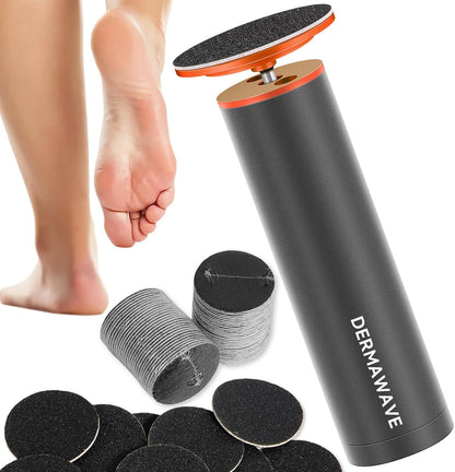 DERMAWAVE FSA&HSA Electric Callus Remover for Feet with 60 Sandpaper Discs, Adjustable Speed Professional Foot File Electric Heel Grinder Sander Pedicure Tool for Dead Skin