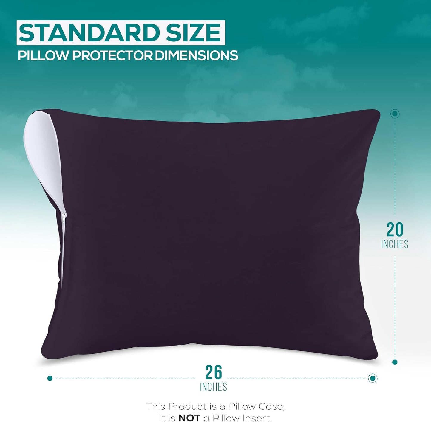Utopia Bedding Premium 100% Waterproof Pillow Protectors with Zipper Standard Size (Set of 4), Bed Bug and Dust Mite Proof Zippered Pillow Covers, Pillow Encasement Cases, Gray