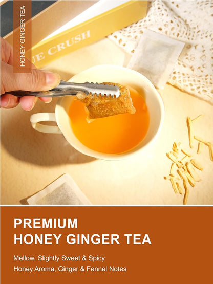 TeeLux Honey Ginger Tea Bags, Smooth & Spicy, Caffeine Free, 100 Count