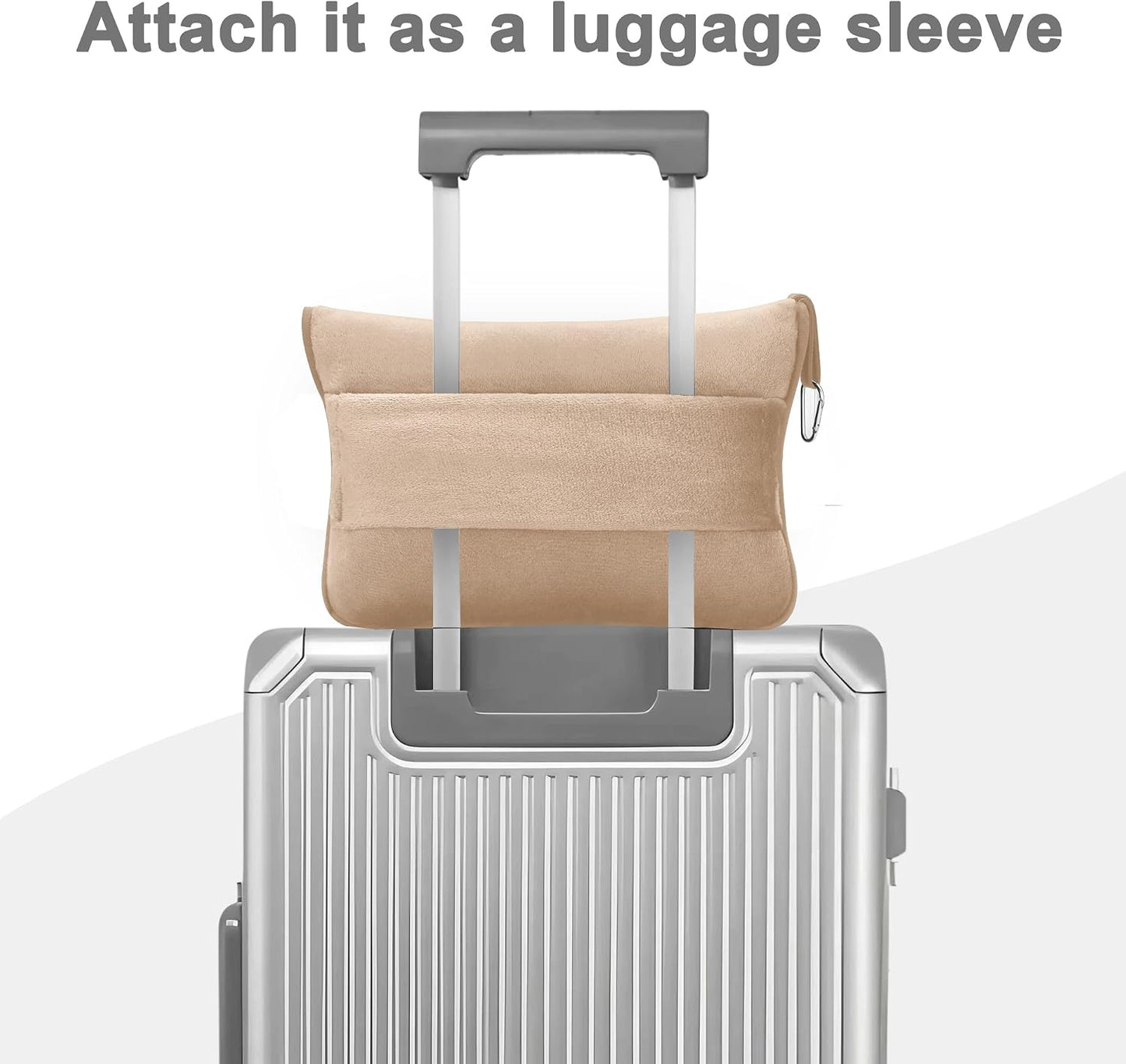 Travel Blanket and Pillow Compact, Premium Soft 2 in 1 Airplane Blanket with Soft Bag Pillowcase，Hand Luggage Sleeve and Backpack Clip (Checkered Black)