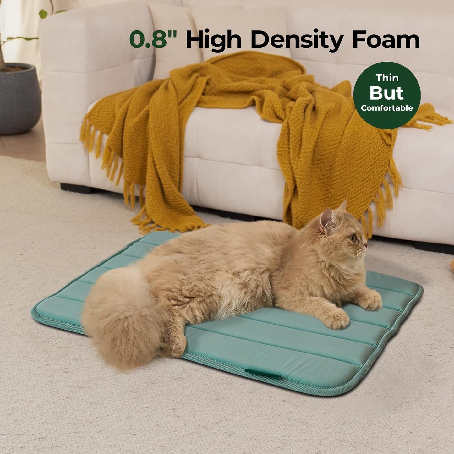 BALANCE Dog Crate Pad, Dog Foam Crate Mat Kennel Pad, Washable Water-Resistant Pet Bed Flat Dogs Cage Mat for Large Dogs