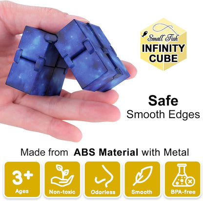 Infinity Cube Sensory Fidget Toy, EDC Fidgeting Game for Kids and Adults, Cool Mini Gadget Best for Calming and Stress Relief and Kill Time, Autism Toys Dementia Gift Stocking Stuffers