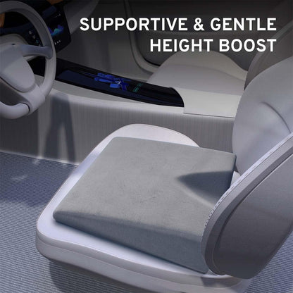 Wedge Car Height Booster Seat Cushion - Office Chair Cushion - Memory Foam Tailbone Pain Relief Cushion for Driving, Office, Gaming Chair - Orthopedic Lower Back, Tailbone, Coccyx, HIPS Support