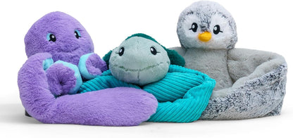 HUGIMALS Hugarounds Sidney the Sea Turtle 2.5 lb Microwaveable & Freezable Weighted Plush Neck & Shoulder Wrap | Soothing, Comforting Hugs for Self-Care & Relaxation | Unscented for Ages 2+