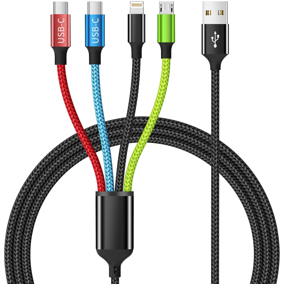 4 in 1 Multi Charging Cable, 5FT Charging Cords for Multiple Devices