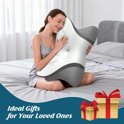 Cervical Neck Pillow for Pain Relief, Bed Pillows for Sleeping, Ergonomic Cooling Pillow, Orthopedic Contour Pillow for Side Back Stomach Sleepers,Neck Support Memory Foam Pillows with Pillow Covers