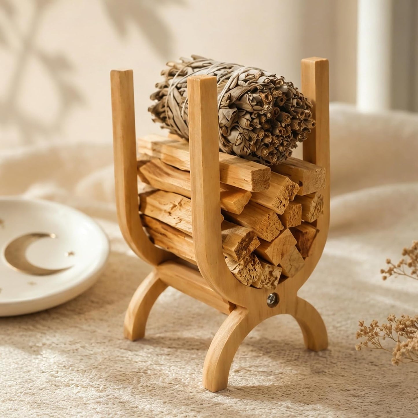 Wooden Palo Santo Holder-Incense Storage Ideal for Palo Santo Sticks& Sage