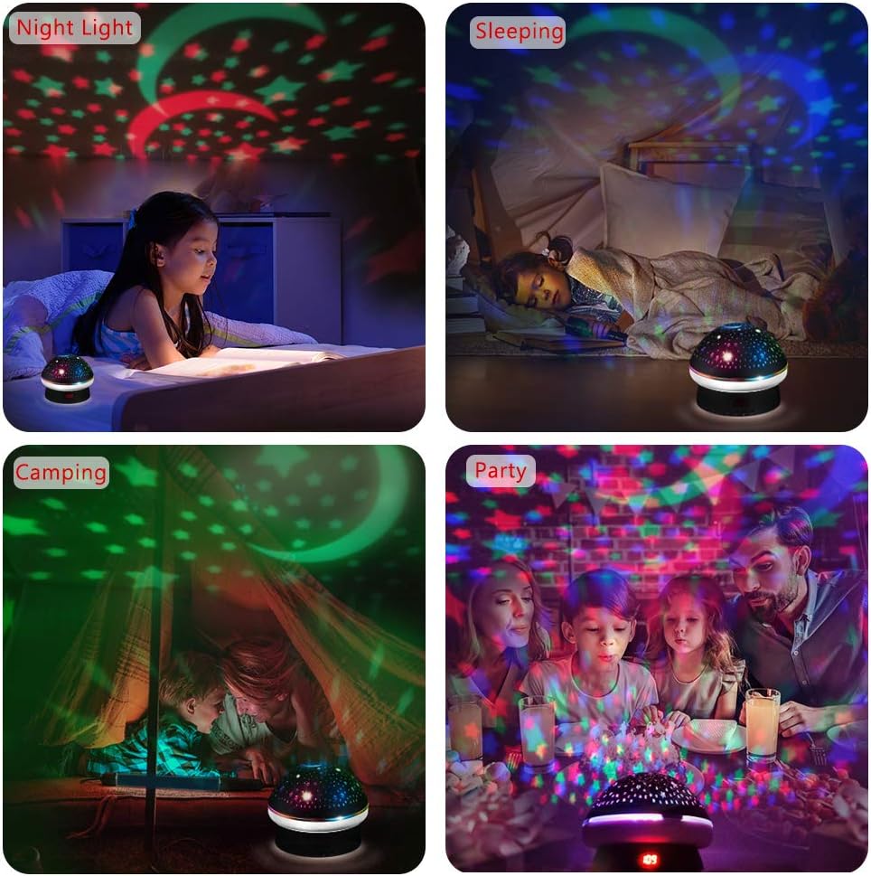 MINGKIDS Toys for 3-8 Year Old Girls Boys,Star Night Light Projector with Hard Projection Cover, Timer&Rotation,2-9 Year Olds Kids Chritsmas Birthday Gifts