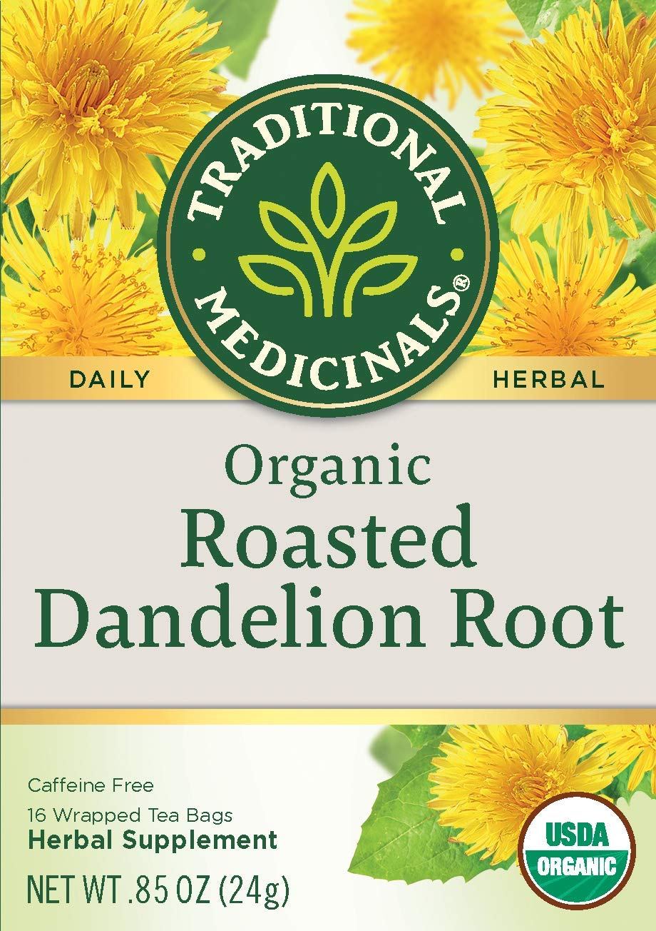 Traditional Medicinals Roasted Dandelion Root Herbal Tea, 16 ct