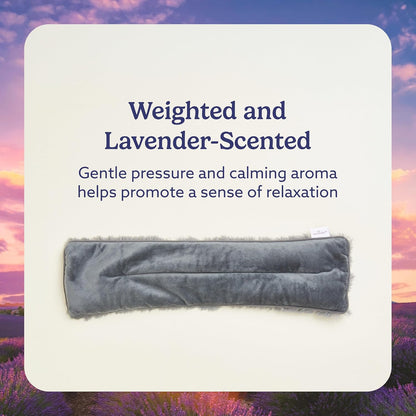 warmies Microwavable Neck & Shoulder Wrap - Weighted Neck Wrap - Microwavable Heat Pack for Shoulders - Chillable Heating Pad with Lavender for Aches & Pain - Marshmallow Gray, 19 x 5 x 3 in, 2 lb