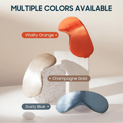 Sleep Mask 100% Mulberry Silk, Misty Blue