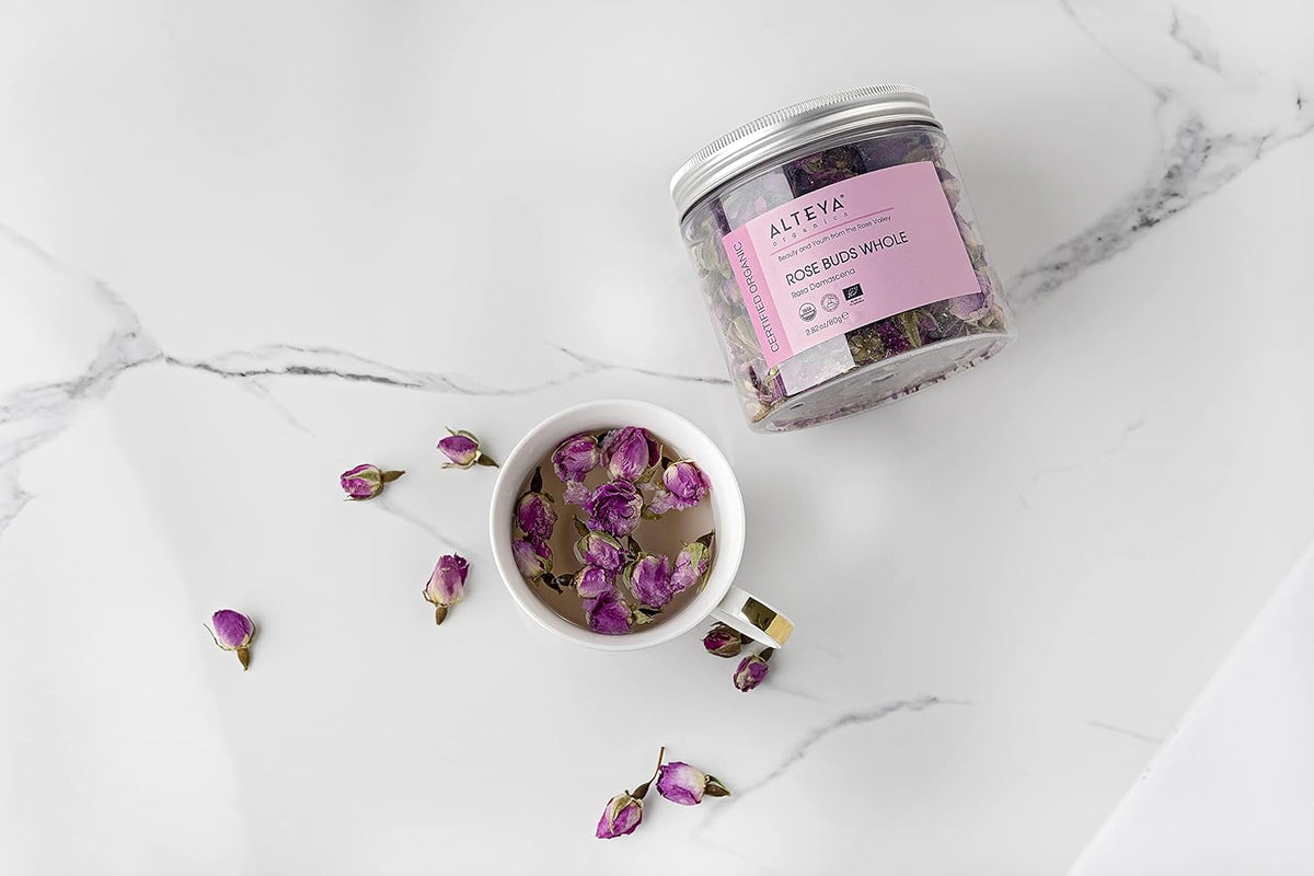 Alteya Organics Rose Bud Tea USDA Certified Organic Herbal Tea