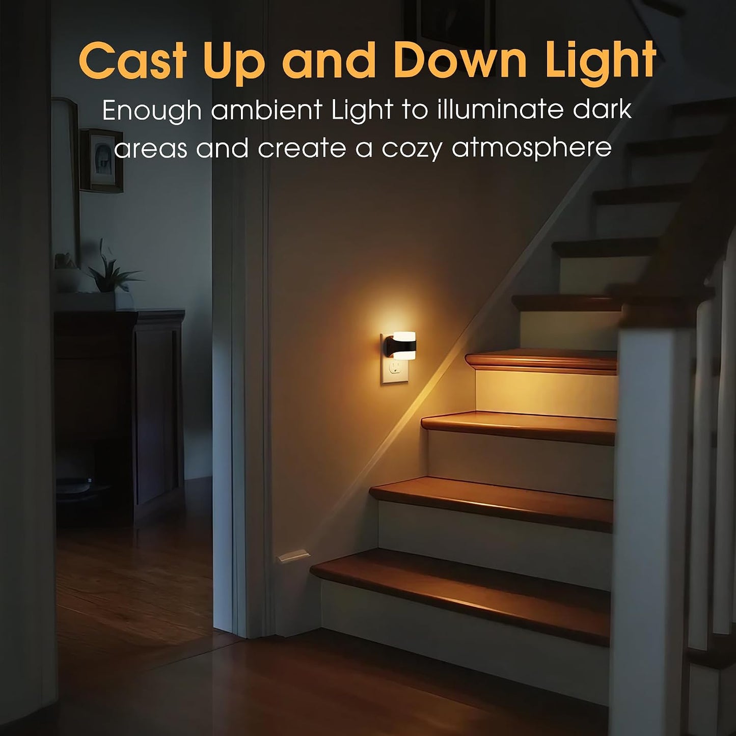 Briignite Night Light, Night Lights Plug into Wall, Soft White LED Nightlight for Kids, Adjustable Brightness 0-100LM, Dusk to Dawn Sensor, Soft Light for Bedroom, Hallway, Nursery, 2 Pack