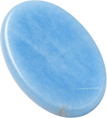 Amazing Gemstone Labradorite Thumb Worry Stone, Anxiety Stone, Healing Crystals - Piedra Crystal Fidget for Gift, Meditation, Calming, Relaxation, Stress Relief - Colors C