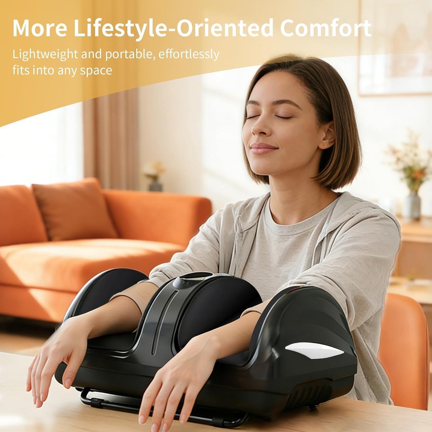 TISSCARE Shiatsu Foot Massager with Heat, FSA Eligible HSA Foot Massager for Plantar Fasciitis, Neuropathy, Circulation and Pain Relief, Massage Feet at Home/Office, Gift for Men and Women