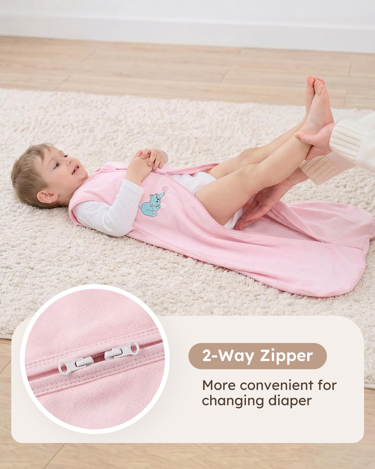 Yoofoss Baby Sleep Sack Baby Wearable Blanket 100% Cotton 2-Way Zipper Toddler Sleeping Sack