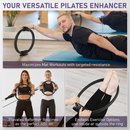 PhysKcal Pilates Ring, 15-Inch Magic Circle with Thick Padded Handle