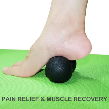 Hard Peanut Massage Ball, Double Lacrosse Massage Ball. Deep Tissue Massage Roller Mobility Ball for Physical Therapy Myofascial Release Muscle Relaxer Acupoint Massage (Blue)