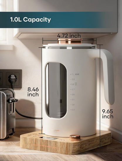 INTASTING Electric Kettle, Electric Tea Kettle with Infuser, 1 Liter