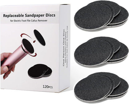 Upgraded Electric Callus Remover for Feet (Adjustable Speed) Professional Electric Foot File Foot Sander Foot Grinder for Dead Skin Pedicure Tools with 60 Replaceable Sandpaper, Black