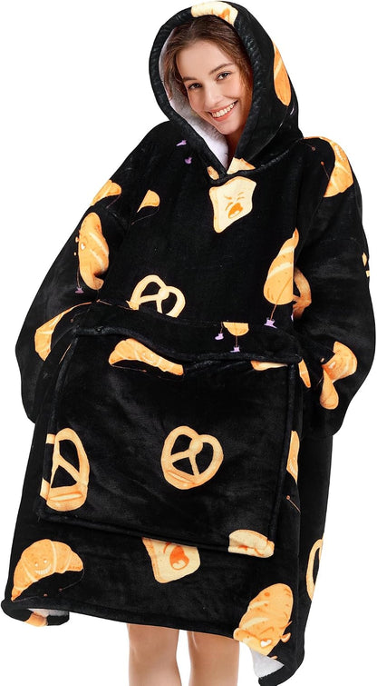 Narecte Cozy Oversized Blanket Hoodie Wearable Blanket Adults Soft Hooded Blanket Hoodie Birthday Gifts for Women Christmas - Colors A