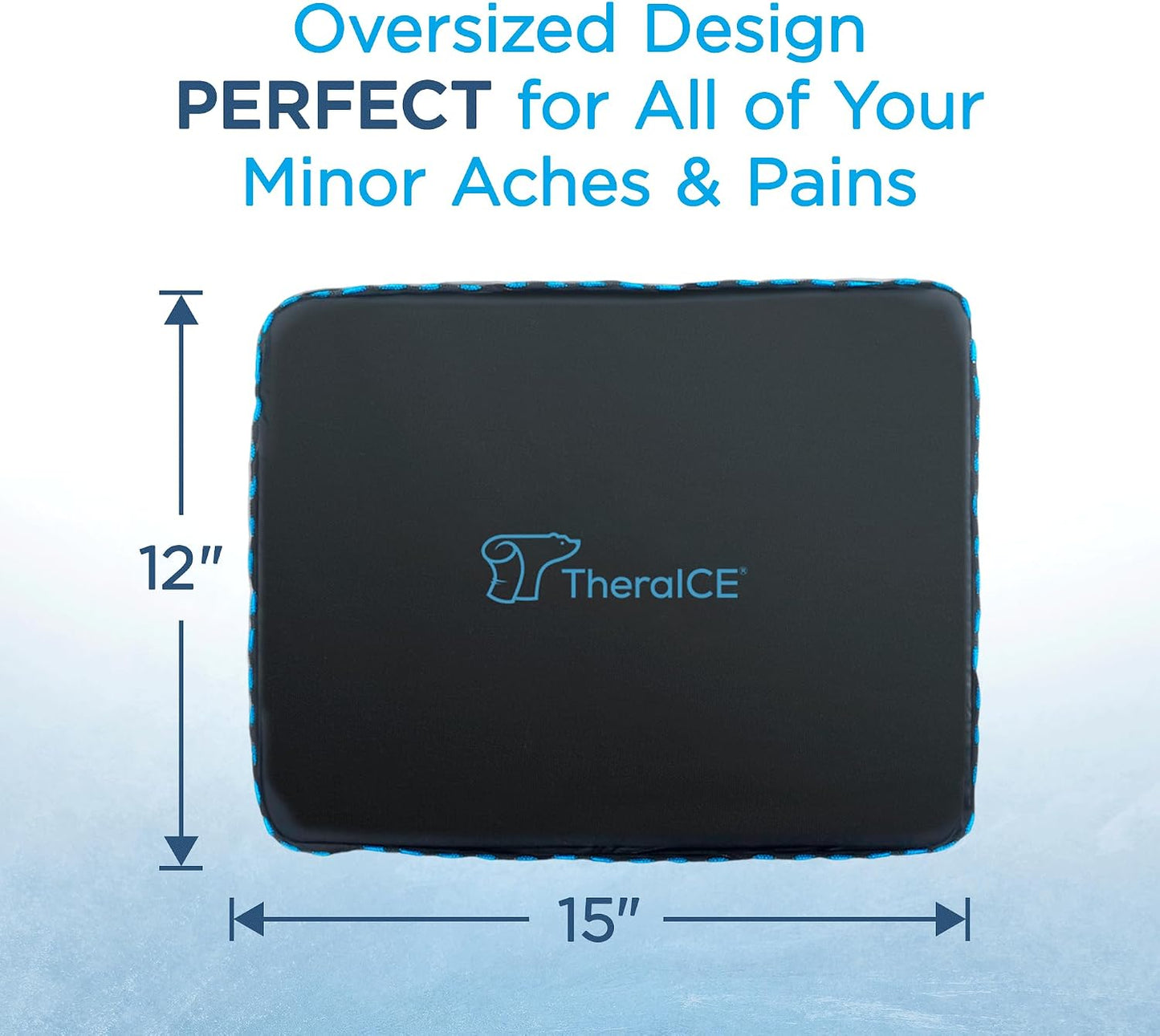TheraICE PROpack Ice Pack for Injuries, Reusable Soft Multipurpose Cold Gel Ice Pack for Muscular Back Pain, Shoulder, Hip, Knee - Flexible Cold Compress Wrap for Minor Aches & Pains - 5 x 8