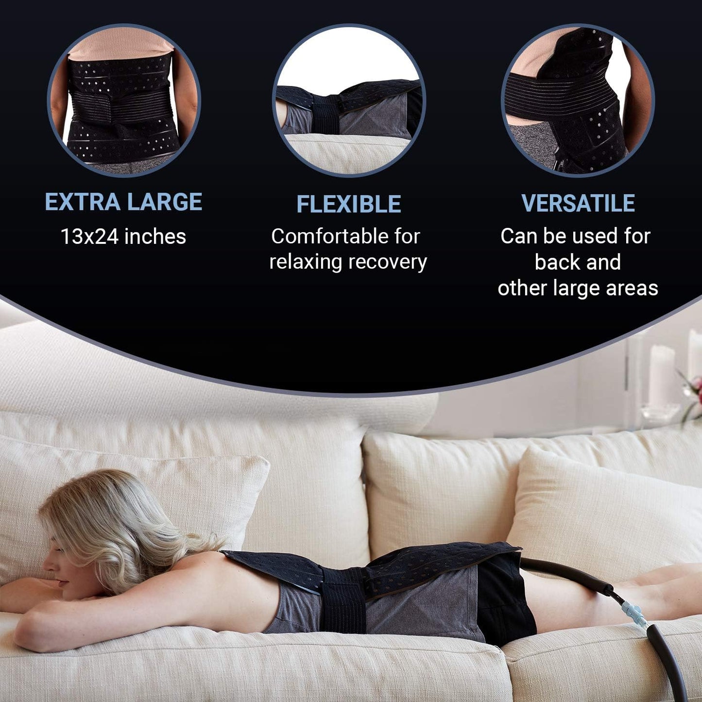 Cold Water Therapy Kneepad for use with Cryotherapy Units - Pad Only for Circulating Ice Machine for Knee Surgery, Injury, ACL - Pain Relief Cold Therapy Pad for Post Surgery Recovery