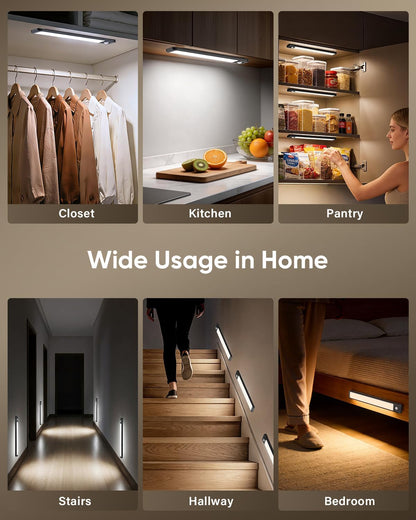 MCGOR 10inch Under Cabinet Lighting, Wireless Motion Sensor Light