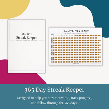 365 Day Scratch Off Habit Tracker (16.5" x 11.7") | Daily Streak Keeper & Year-Long Goal Tracker – Visual Progress Chart for Daily Habits, Morning Routines & Productivity