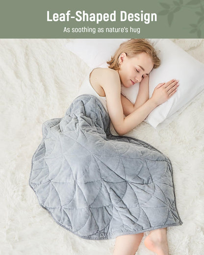Weighted Lap Blanket 7 lbs for Adults, Luxury Soft Small Weighted Blanket, Compact Portable Weighted Lap Pad for Relaxation, Sleeping, Travel, All-Season Use, Forest Green, 40" x 52"