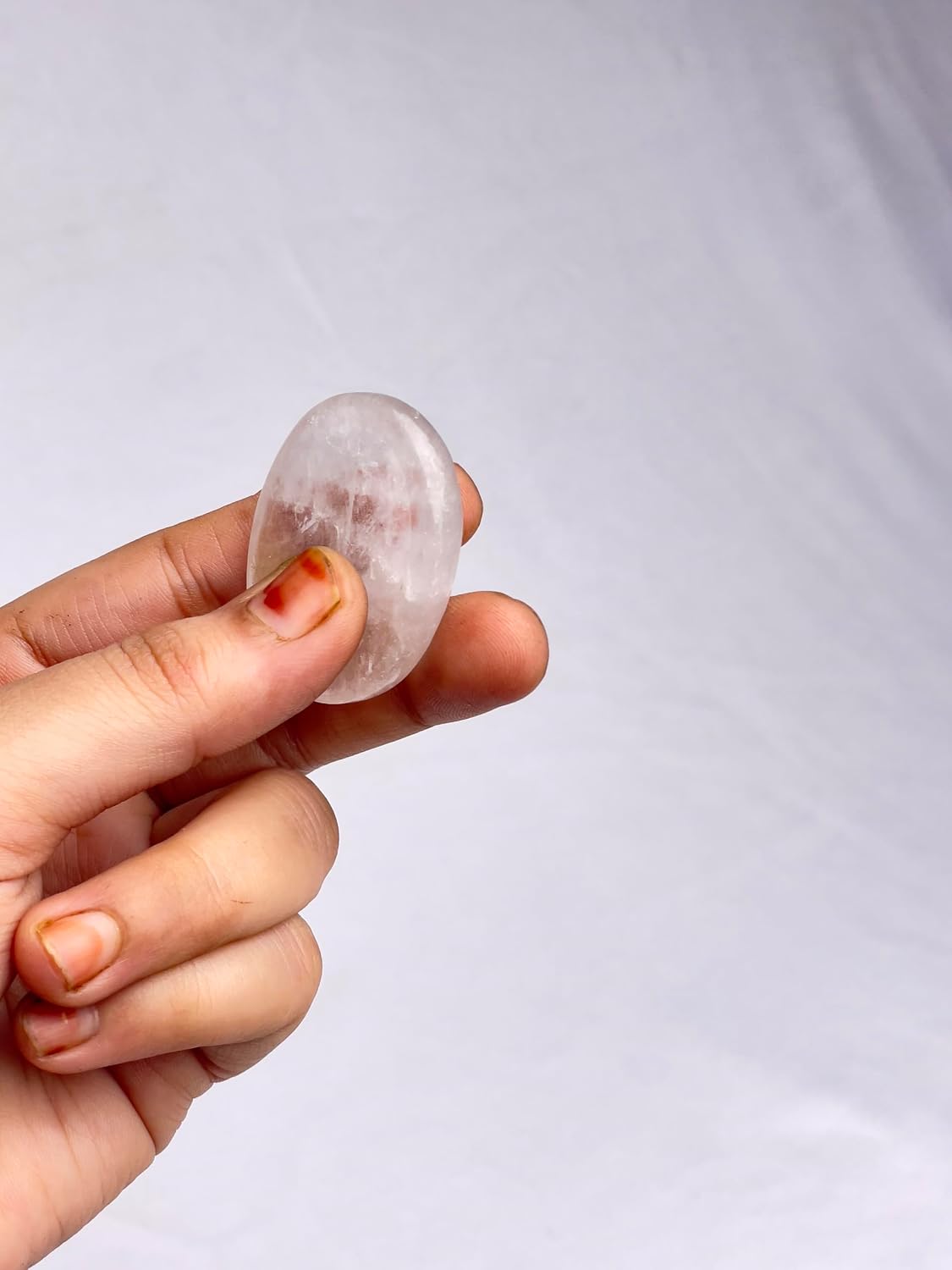 Natural Polished Thumb Palm Crystal for Meditation, Labradorite Worry Stone for Stress Relief, Anxiety Support & Pocket Reiki Healing