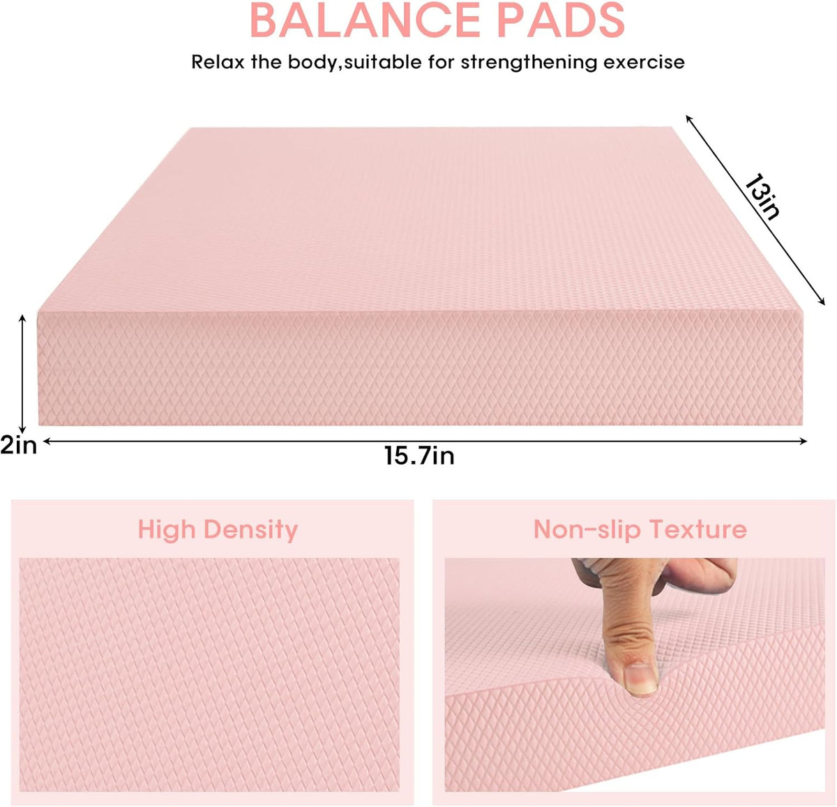 Exercise Balance Pad，Balance Foam Mat for Physical Therapy Equipment & Strength Stability Training, Slip Resistant Foam Mat for Yoga, Pilates, Meditation，Gardening knee pads