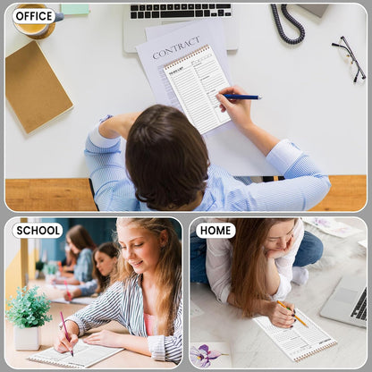 to Do List Notepad, Undated Daily Planner, 120 Pages, 6.7 x 9.8 in | 100 GSM FSC Paper, Plastic Cover, Spiral Bound, Tear-Off Pages, Task Checklist Layout For Home Office School Supplies