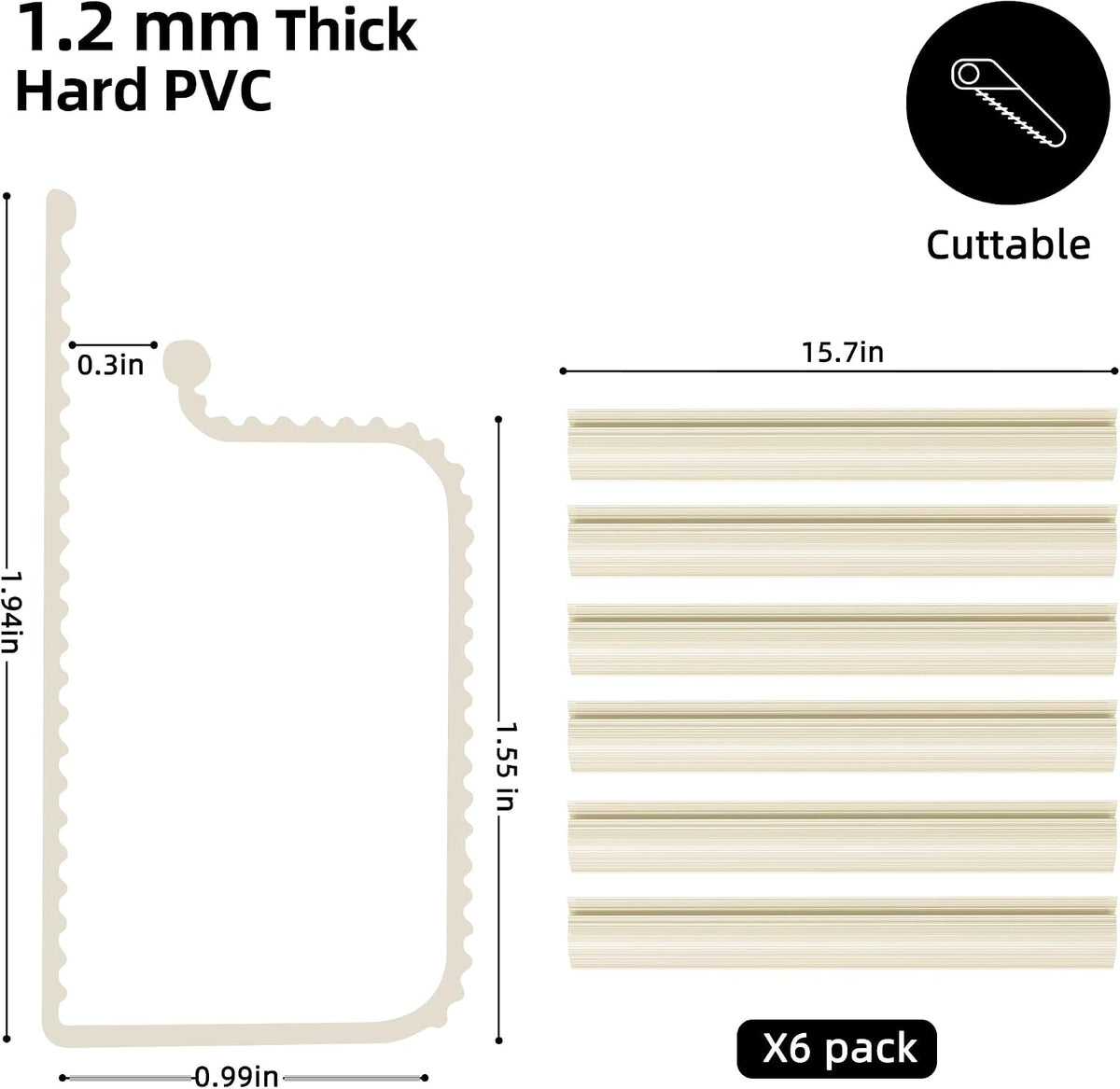 YECAYE Cable Management, 6 Pack, Black