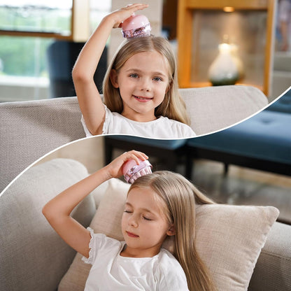 SHINLEA 2 in 1 Scalp Massager Hair Growth,Scalp Scrubber with Soft Silicone Bristles for Dandruff Removal,Shampoo Brush for Exfoliation,Head Massager for Both Wet and Dry Use (Black)