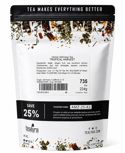 Tealyra | Tropical Harvest Loose Leaf Herbal Fruit Tea, 112g (4 oz)
